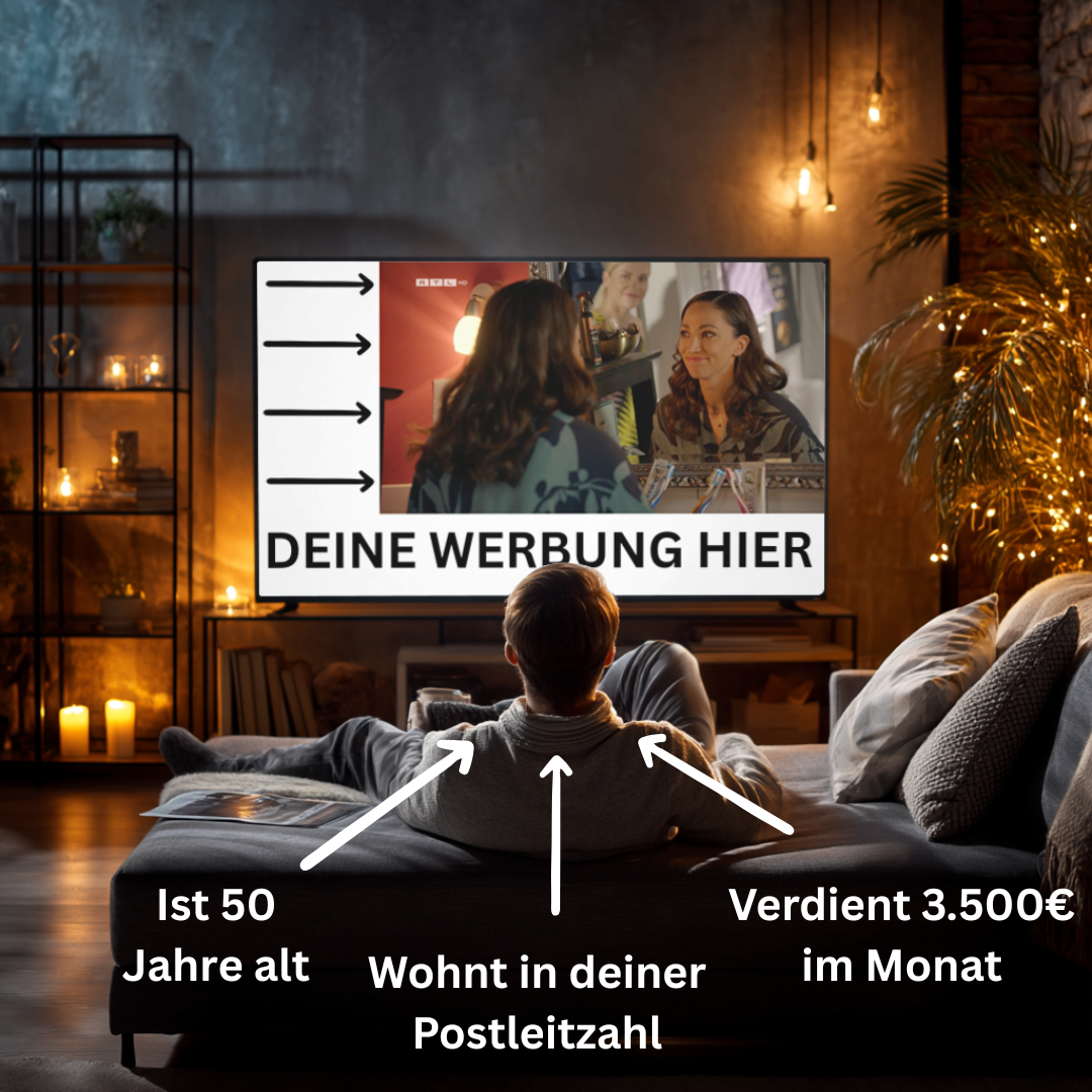TV Werbung für lokale Unternehmen dank adressable TV von Zielgenau TV für Kunden gewinnen und Sichtbarkeit in deinem Gebiet Zielgenau TV