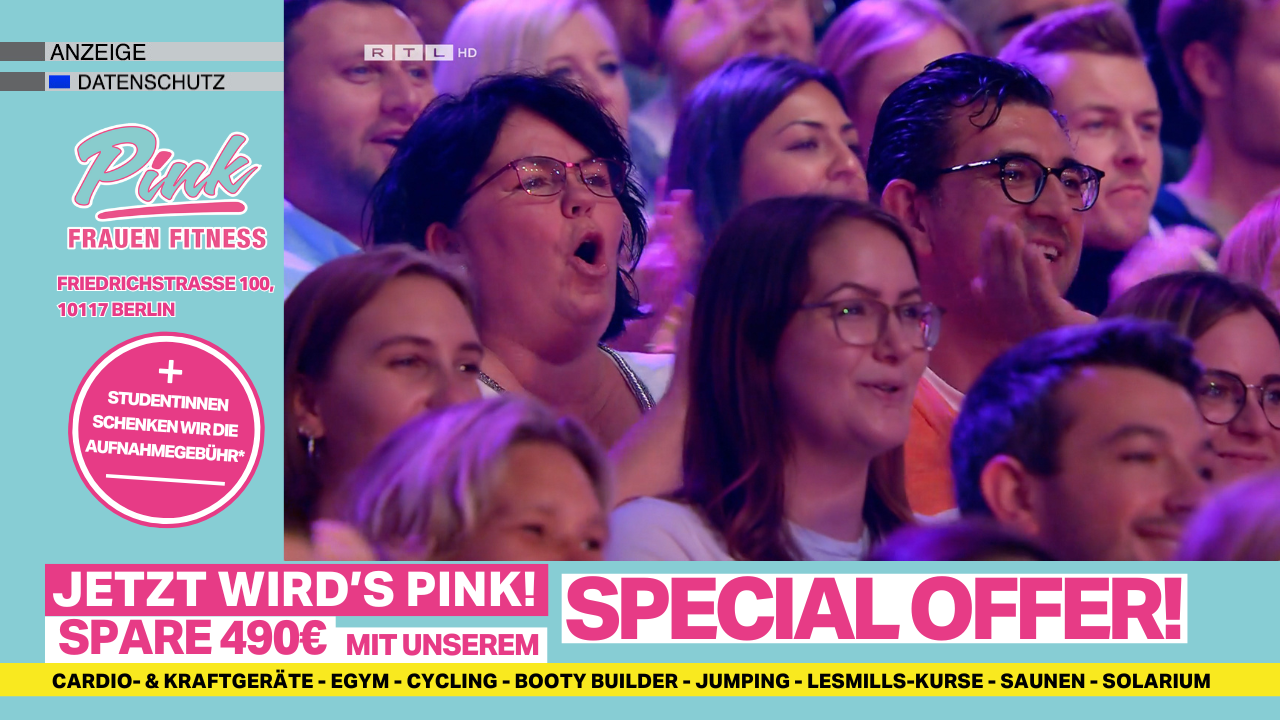 Addressable TV Banner Beispiel für Fitness Studio Fernsehwerbung Kunden gewinnen